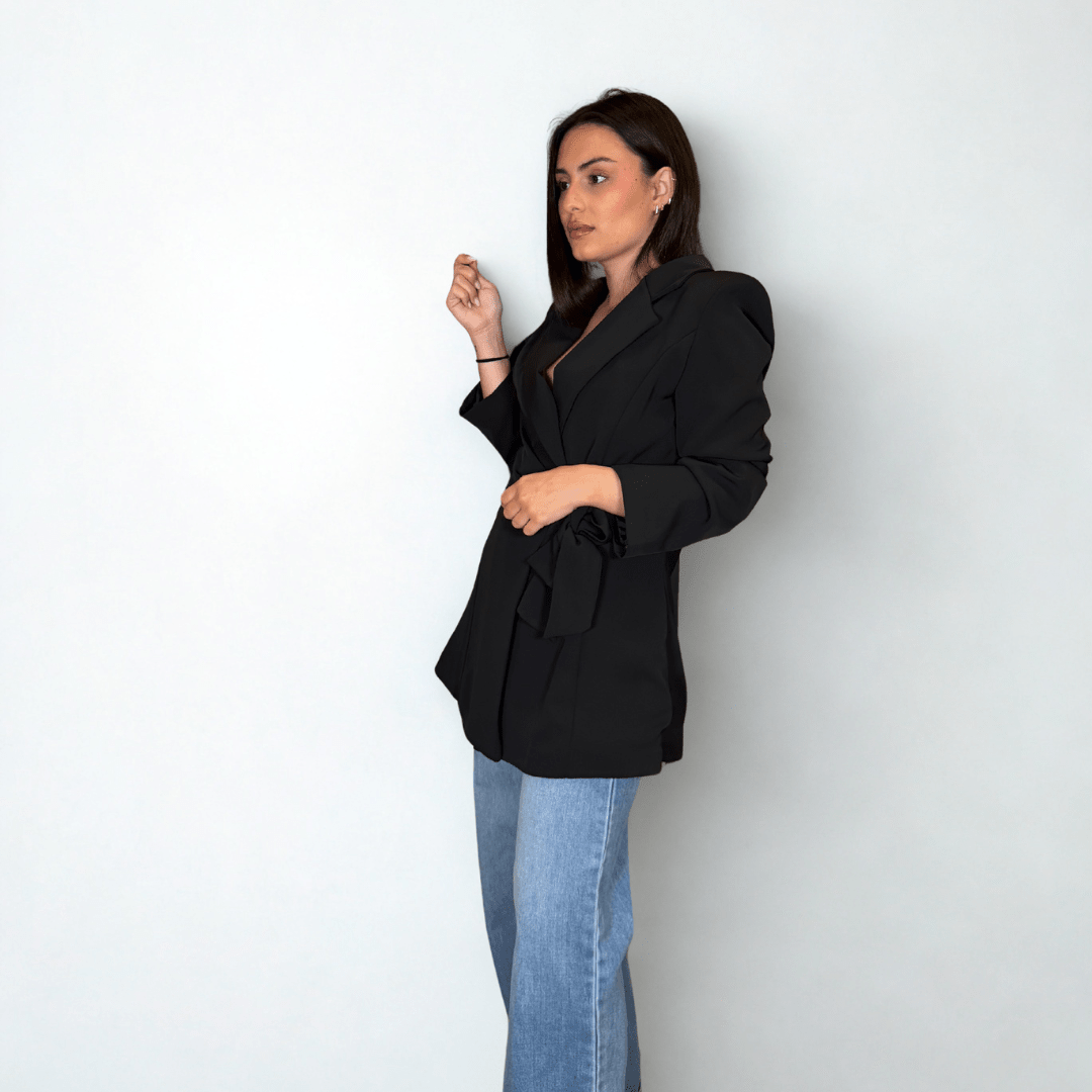 BLAZER NEGRA CRUZADA - Maro Studio