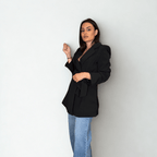 BLAZER NEGRA CRUZADA - Maro Studio