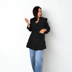 BLAZER NEGRA CRUZADA - Maro Studio