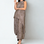 CONJUNTO TOP CUELLO HALTER Y PANTALON BOMBACHO - Maro Studio