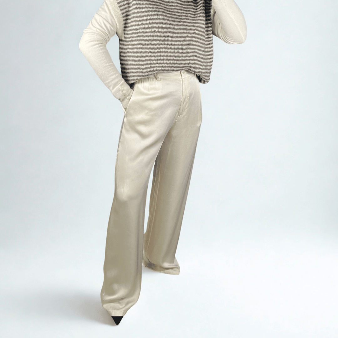 PANTALÓN DE RASO TIRO ALTO - Maro Studio