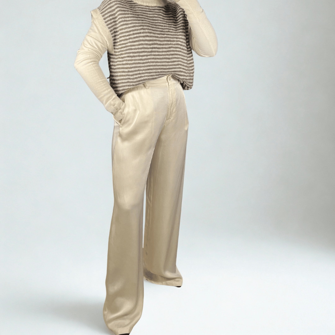 PANTALÓN DE RASO TIRO ALTO - Maro Studio