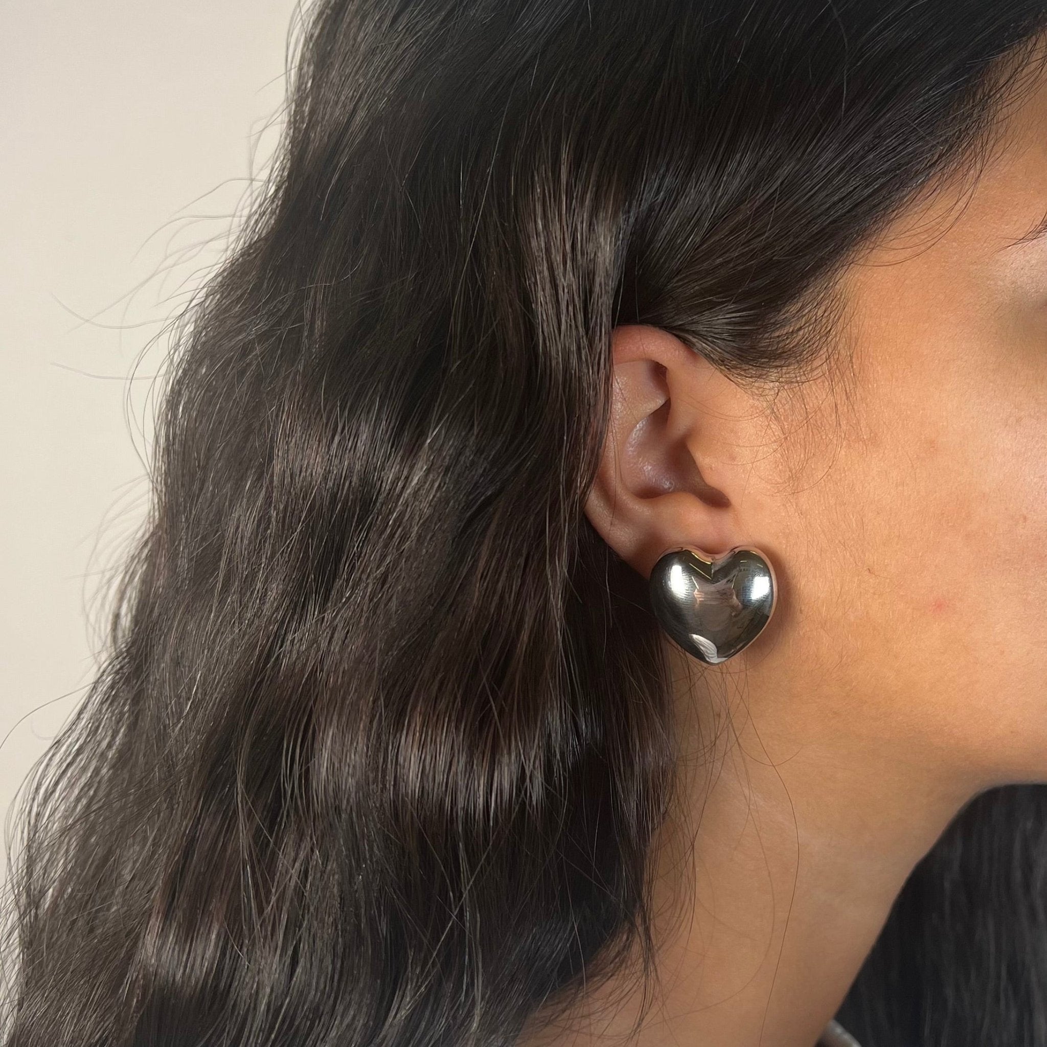 PENDIENTE CORAZÓN PLATA - Maro Studio