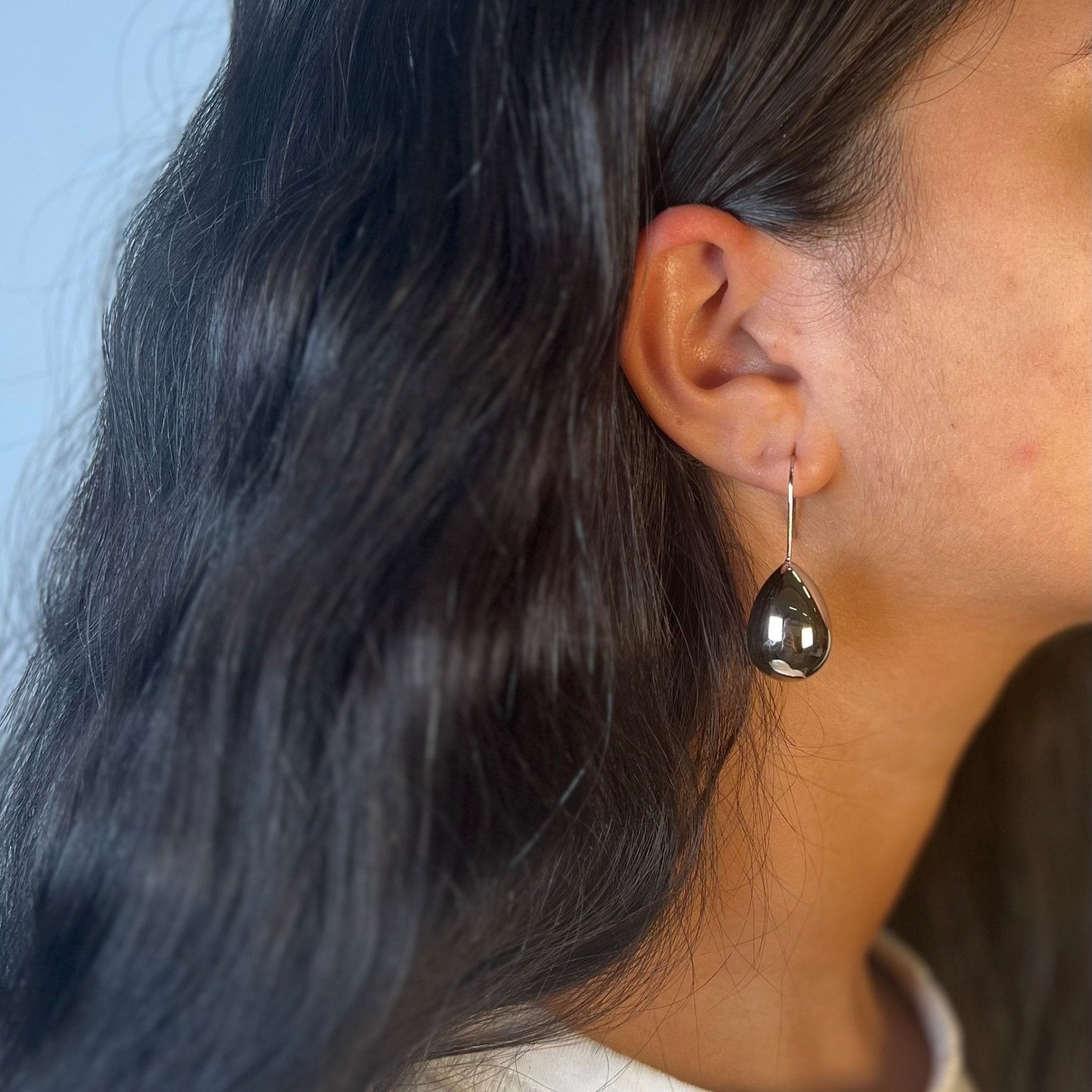 PENDIENTE GOTA PLATA - Maro Studio