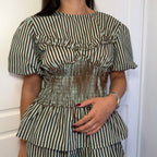 TOP EFECTO CORSET ESTAMPADO RAYAS - Maro Studio