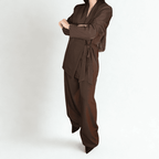 TRAJE DE CHAQUETA LAZADA CON HOMBRAS - Maro Studio