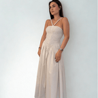 VESTIDO MIDI TORSO AJUSTADO - Maro Studio